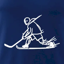 Kreslený hokejista tučnou fixkou