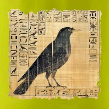 Egyptské hieroglyfy vták