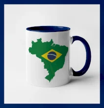 Brazília vlajka v mape