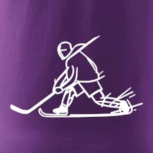 Kreslený hokejista tučnou fixkou