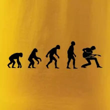 Evolúcia gitarista - kľačiaci Evolúcia gitarista - kľačiaci