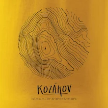 Kozákov - vrstevnice v kruhu