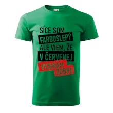 Síce som farboslepý, ale viem, že v červenej vyzerám dobre