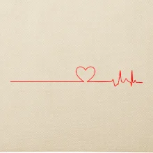 Poker EKG srdce červené Poker EKG srdce červené