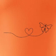 Dráha letu motýľa - srdce