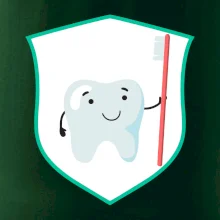 Zúbok na prsníku - zubná kefka