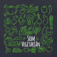 Som vegetarián - zelenina vo štvorci