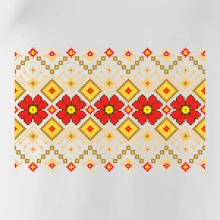 Ukrajinský vzor - Červené kvety