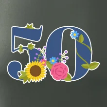 Kvetinové číslo kreslené - 50 Kvetinové číslo kreslené - 50