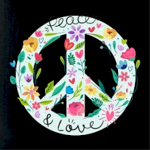 Peace and love symbol