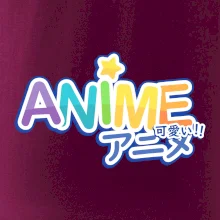 Anime nápis dúhový