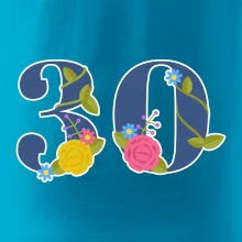 Kvetinové číslo kreslené - 30