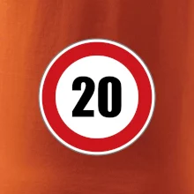 Dopravná značka - obmedzenie rýchlosti 20