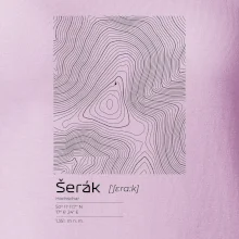 Šerák - vrstevnice v obdĺžniku