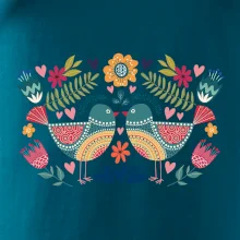 Folklór - dva farebné vtáčiky