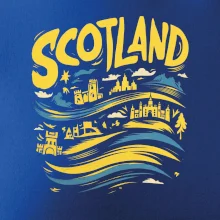 Scotland kreslené vlny