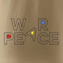 War, peace - farebný nápis