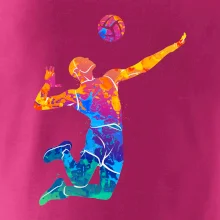 Volejbalista splash s loptou Volejbalista splash s loptou