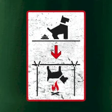 Tričko pre odporcov sraní na chodníku