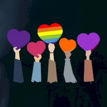 LGBT ruky srdce