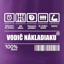 Čiarový kód - Vodič nákladiaku Čiarový kód - Vodič nákladiaku