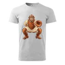 Baseballový catcher retro rytina