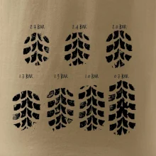 Pneumatiky - obtlačok v závislosti na tlaku