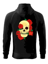 Lebka držiace ružu