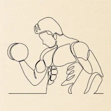 Fitness muž jedným ťahom Fitness muž jedným ťahom