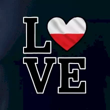 Love Poľská vlajka Love Poľská vlajka
