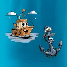 Parové tričko - Loď a kotva Parové tričko - Loď a kotva