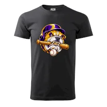 Baseballový buldok s pálkou
