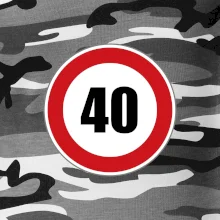Dopravná značka - obmedzenie rýchlosti 40 Dopravná značka - obmedzenie rýchlosti 40
