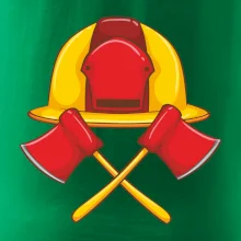 Hasičská helma a sekera