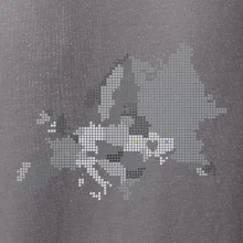 Mapa Európy - srdce v Ukrajine