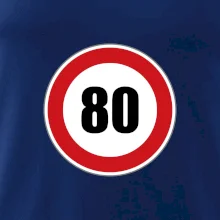 Dopravná značka - obmedzenie rýchlosti 80 Dopravná značka - obmedzenie rýchlosti 80