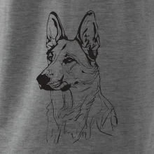 Nemecký ovčiak čierna kresba