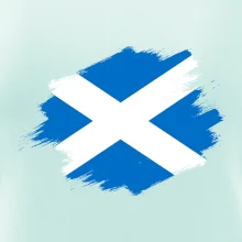 Škótska vlajka kreslená štetcom