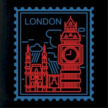 Londýn známka jednoduchá