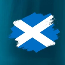 Škótska vlajka kreslená štetcom