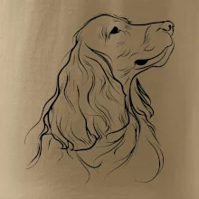 Anglický kokeršpaniel čierna kresba