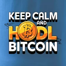 3D nápis Keep Calm and HODL Bitcoin