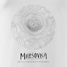 Milešovka - vrstevnice v kruhu