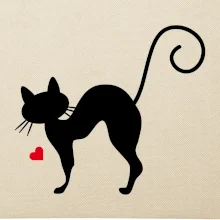 Zamilovaná mačka prehnutá