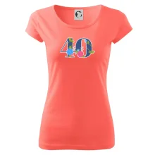 Kvetinové číslo kreslené - 40