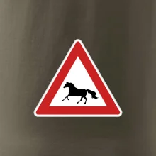 Dopravná značka - Pozor kôň bežiaci