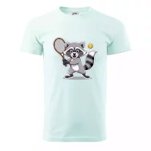 Mýval hrá tenis kreslený