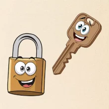 Parové tričká - Zámok a kľúč