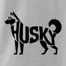 Husky nápis v tele