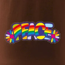 Peace nápis dúhový